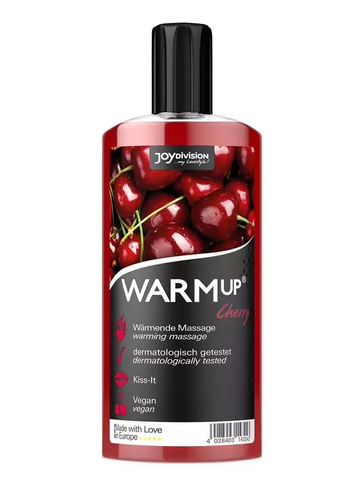 Joydivision Warm-up Massage Oil Cherry 150ml | Glidmedel - Joy Division Sexleksaker - Glidmedel Smaksatt - bästsäljare | Intimast