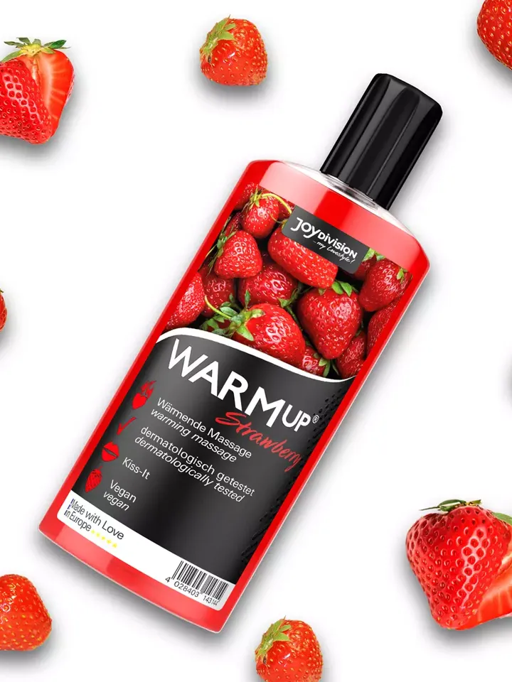 Joydivision Warm-up Massage Oil Strawberry 150ml - Massageolja Jordgubb 2