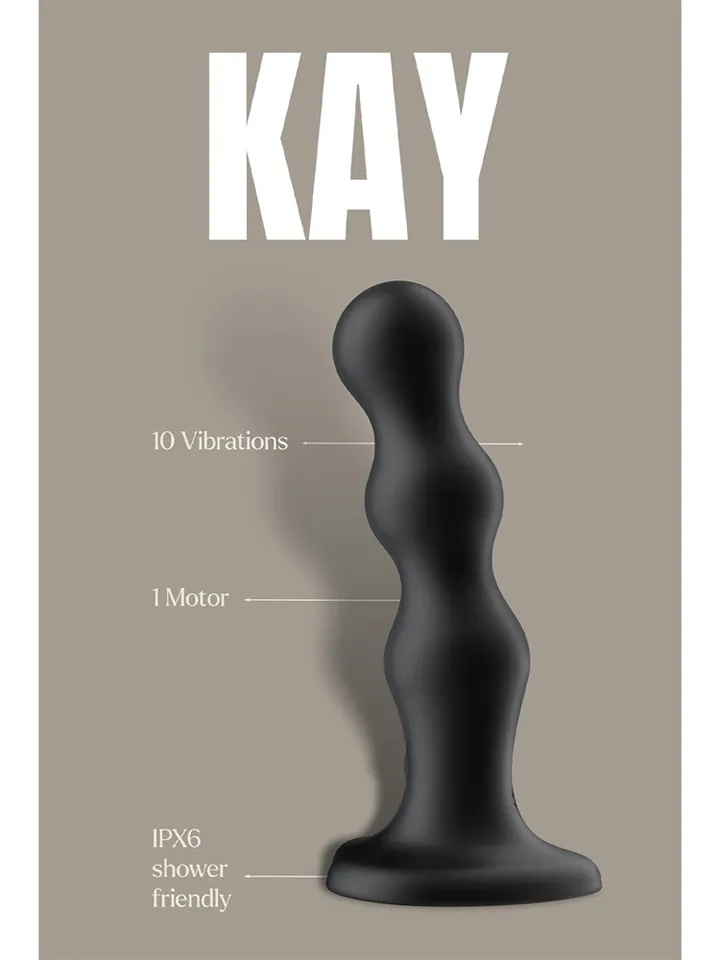 Kay Vibrator With Suction Cup 17,5 cm - Dildo med vibrator 0