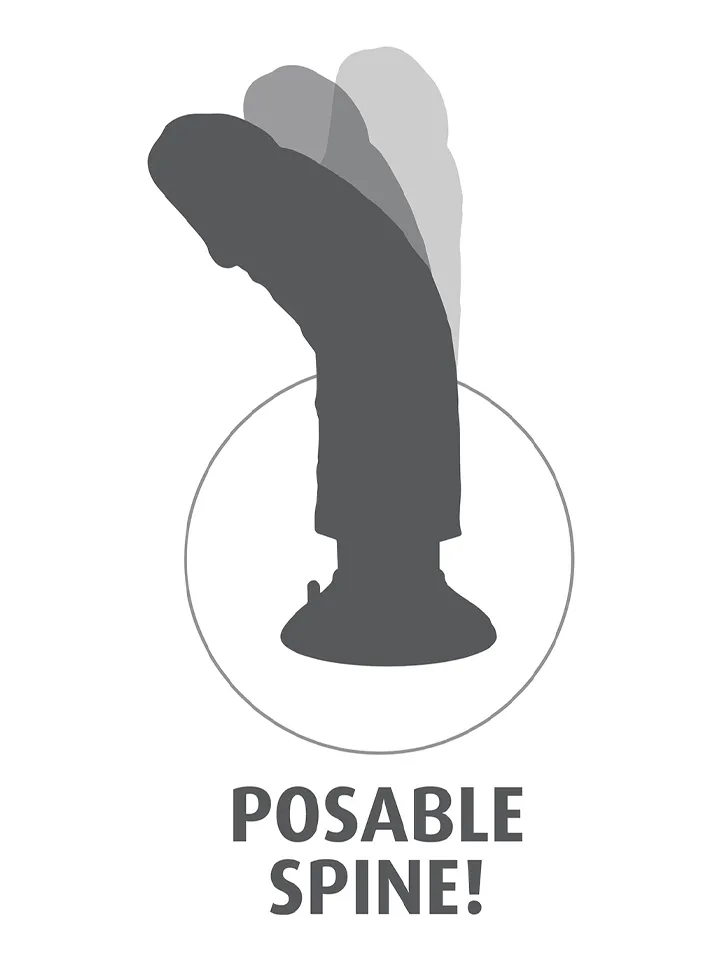 King Cock Realistic Vibrator 25,4 cm - Dilator med vibration 4
