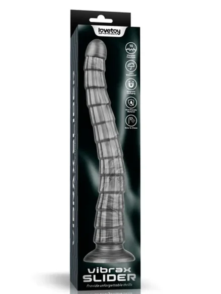 King Sized Vibrating Vibrax Slider 36,8 cm - Analdildo med vibration 4