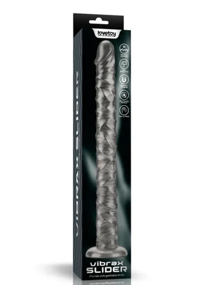 King Sized Vibrating Vibrax Slider 40,8 cm - Analdildo med vibration 4