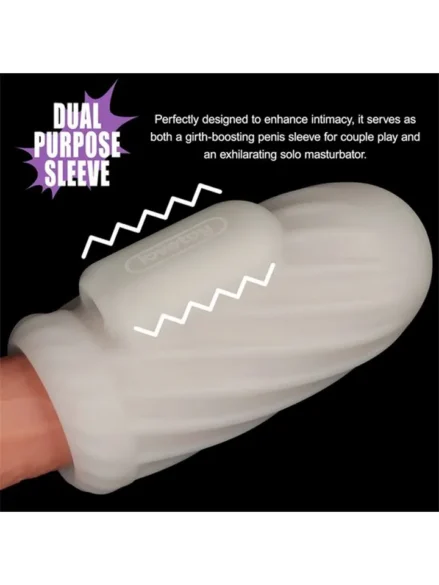 Knights Ring Vibrating Dual Purpose Sleeve-Spiral - Penisförlängare/Sleeve med vibrator 4