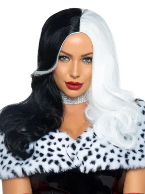 Leg Avenue Cruella Wig Black/White - Peruk 1