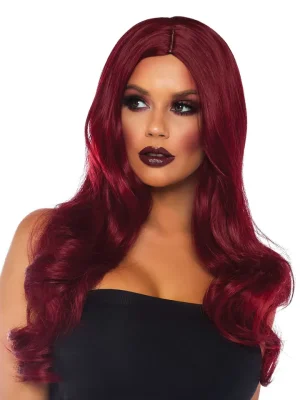 Leg Avenue Long Wavy Wig Red - Röd Peruk 1
