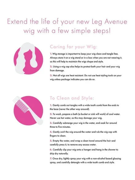 Leg Avenue Short Natural Bob Wig - Svart Peruk 2