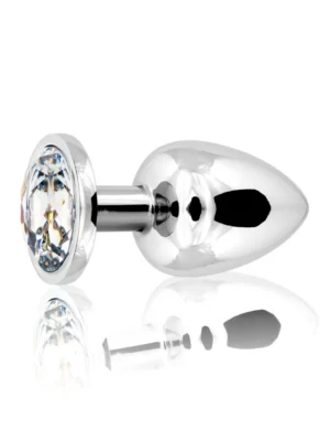 Metal Butt Plug Silver Large - Analplugg metall 0
