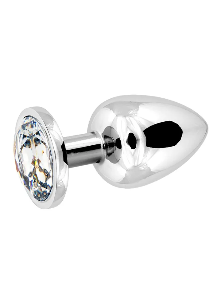 Metal Butt Plug Silver Large - Analplugg metall 0