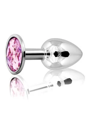 Metal Plug Silver/Pink Small - Analplugg metall 0