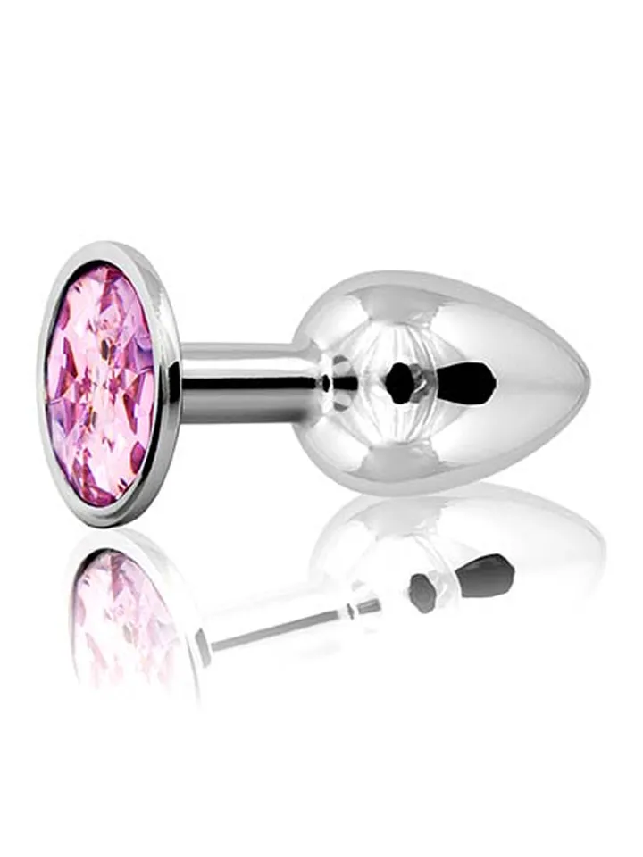 Metal Plug Silver/Pink Small - Analplugg metall 0