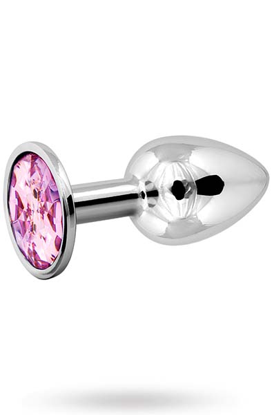 Metal Plug Silver/Pink Small - Analplugg metall 0