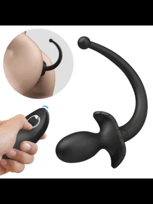 Mr. Play Remote Control Vibrating Butt Plug Tail - Analplugg med vibrator 0