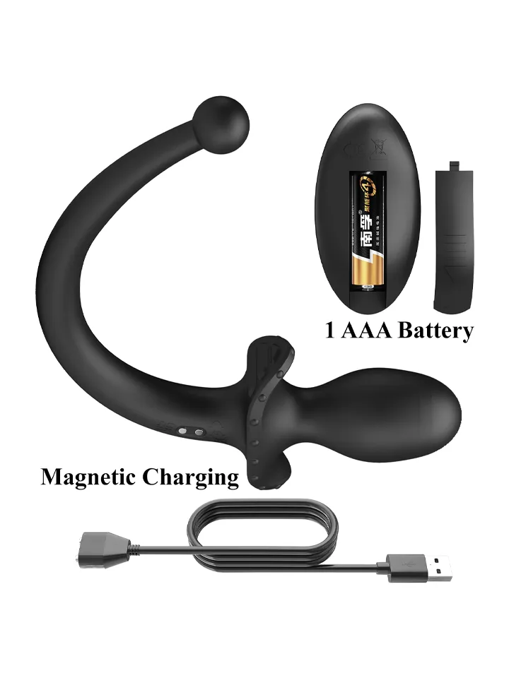 Mr. Play Remote Control Vibrating Butt Plug Tail - Analplugg med vibrator 0