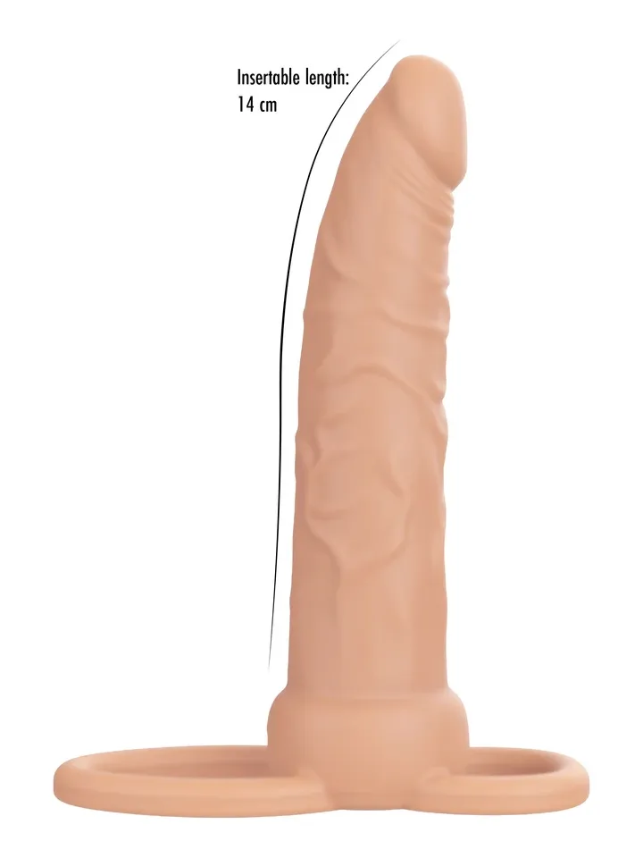 Naked Vibrating Double Trouble Silicone - Dildo med vibrator 3