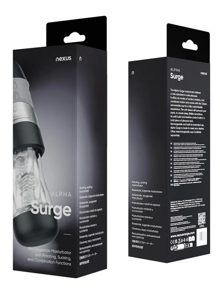Nexus Alpha Surge Masturbator With Rotation & Suction - Automatisk Masturbator 0