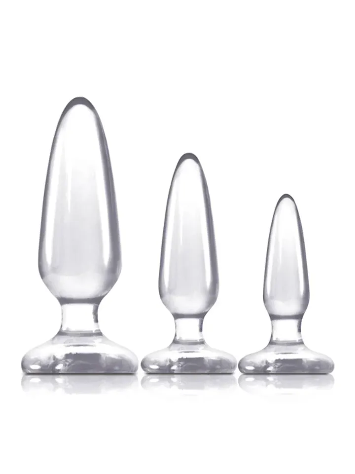 NS Novelties Jelly Rancher Butt Plug Trainer Kit Clear - Analpluggar paket 1
