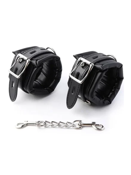 Padded Adjustable Handcuffs Black - Handbojor 1