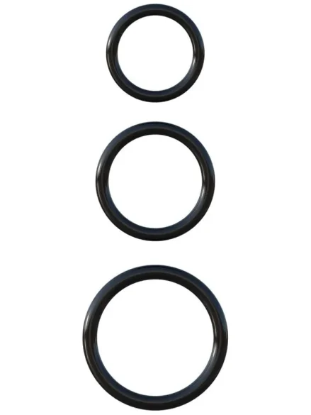 Pipedream Silicone 3-ring Stamina Set - Penisringar paket 1