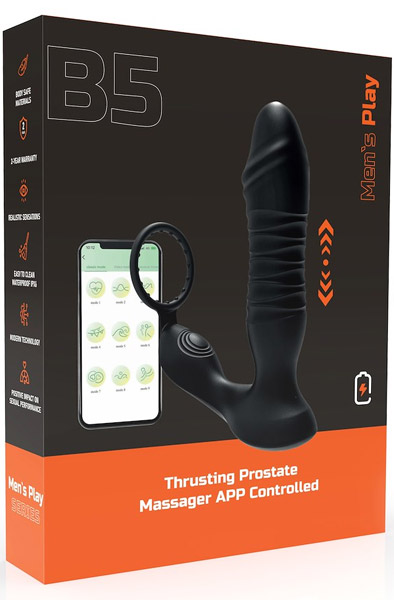 Prostate Massager With Thrusting & App - Prostatavibrator med penisring 4