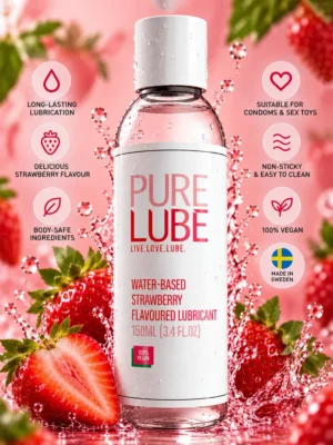 Pure Lube Strawberry Flavoured Lubricant 150 ml - Glidmedel med smak 1