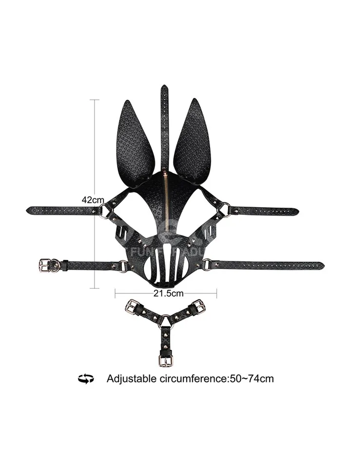 Rebellion Reign Dark Bunny Mask - BDSM mask 2