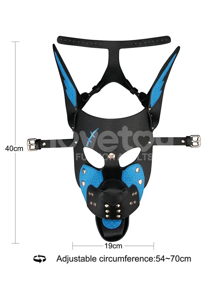 Rebellion Reign Scarred Alpha Pup Mask Blue - BDSM mask 2
