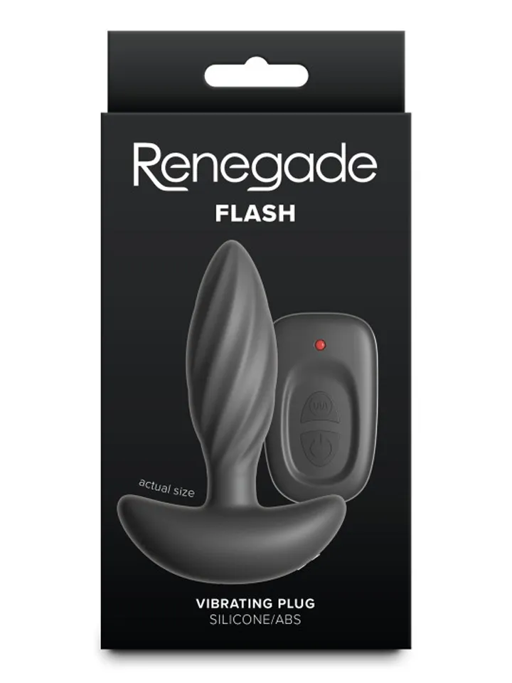 Renegade Flash Vibrating Buttplug - Analplugg med vibrator 0
