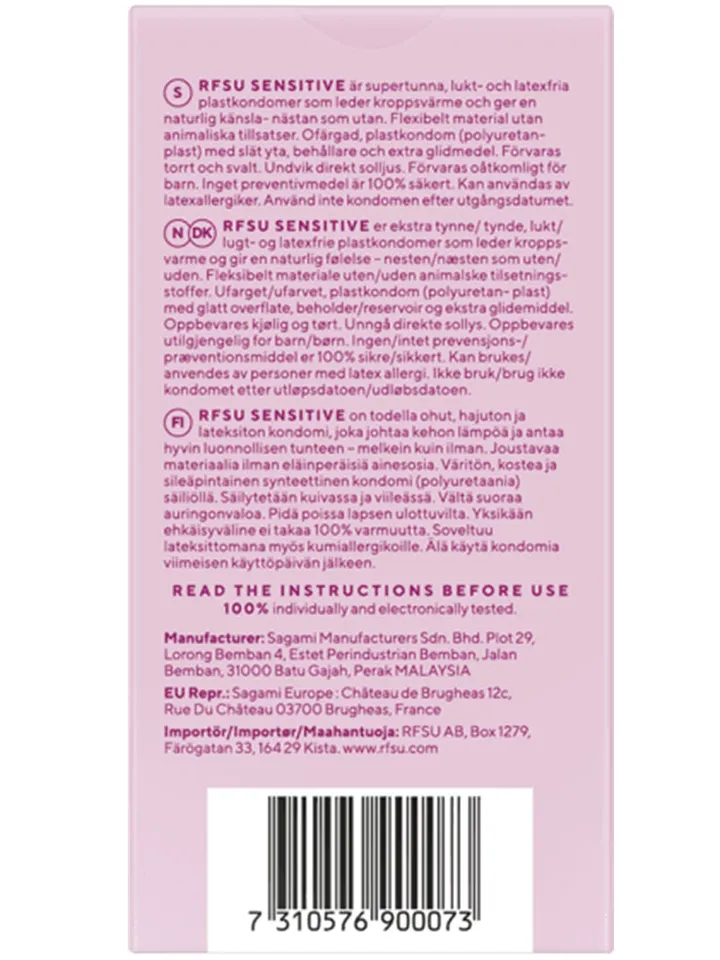RFSU So Sensitive 6-pack - Tunna kondomer 2