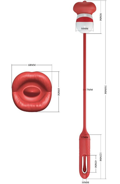 Romance Alyss Red Mouth Vibrator - Vibrator 3