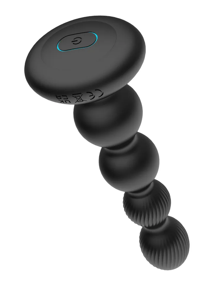 Rotating Anal Beaded Plug - Analkulor med vibration 0