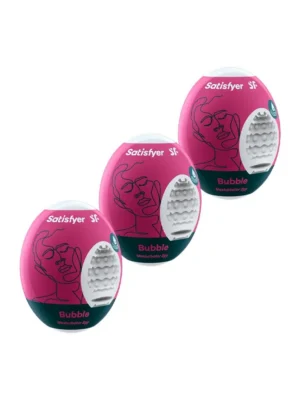 Satisfyer Masturbator Egg Bubble 3-pack - Runkägg 1
