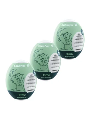 Satisfyer Masturbator Egg Riffle 3-pack - Runkägg 1