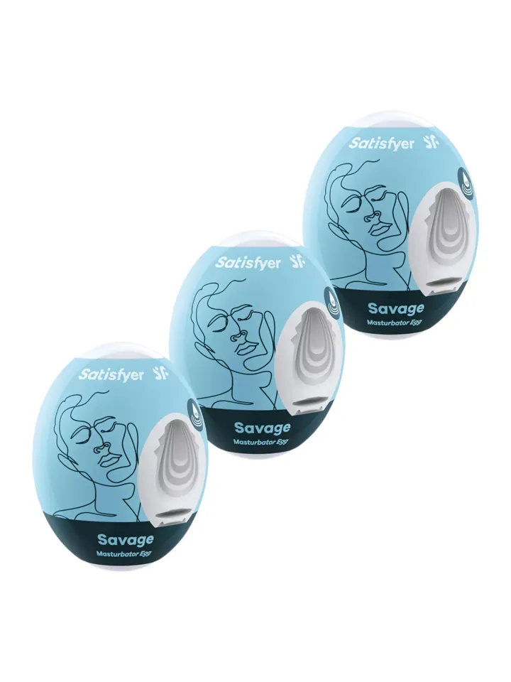 Satisfyer Masturbator Egg Savage 3-pack - Runkägg 1