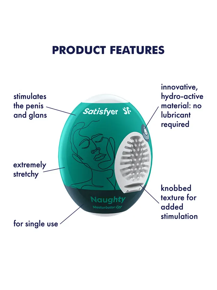 Satisfyer Naughty Masturbator Egg 3-pack - Runkägg 2