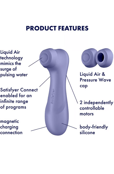 Satisfyer Pro 2 Gen. 3 With Liquid Air & Bluetooth App Purple - Lufttrycksvibrator 2