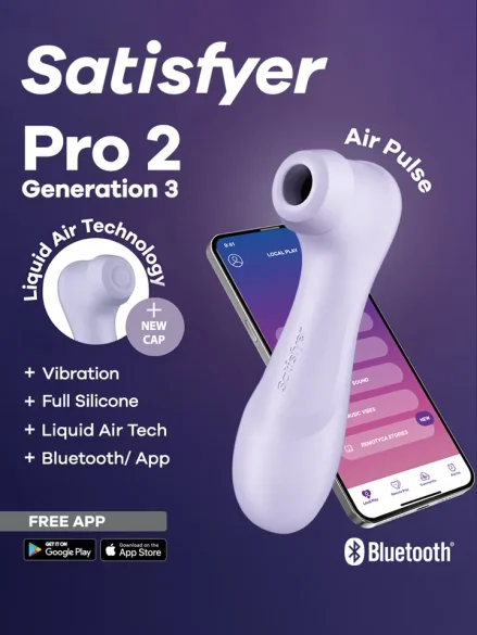 Satisfyer Pro 2 Gen. 3 With Liquid Air & Bluetooth App Purple - Lufttrycksvibrator 1