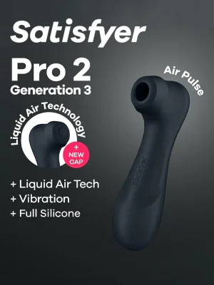 Satisfyer Pro 2 Generation 3 With Liquid Air Black - Lufttrycksvibrator 1