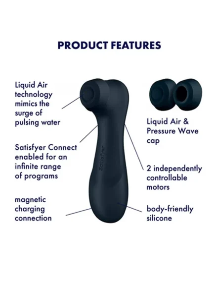 Satisfyer Pro 2 Generation 3 With Liquid Air Black - Lufttrycksvibrator 2