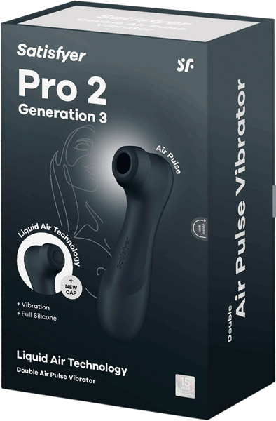 Satisfyer Pro 2 Generation 3 With Liquid Air Black - Lufttrycksvibrator 7
