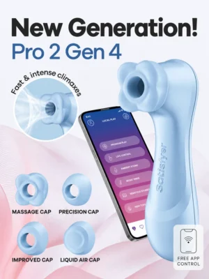 Satisfyer Pro 2 Generation 4 Serene Blue - Lufttrycksvibrator 1