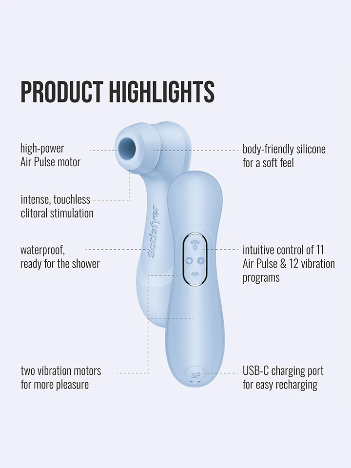 Satisfyer Pro 2 Generation 4 Serene Blue - Lufttrycksvibrator 2