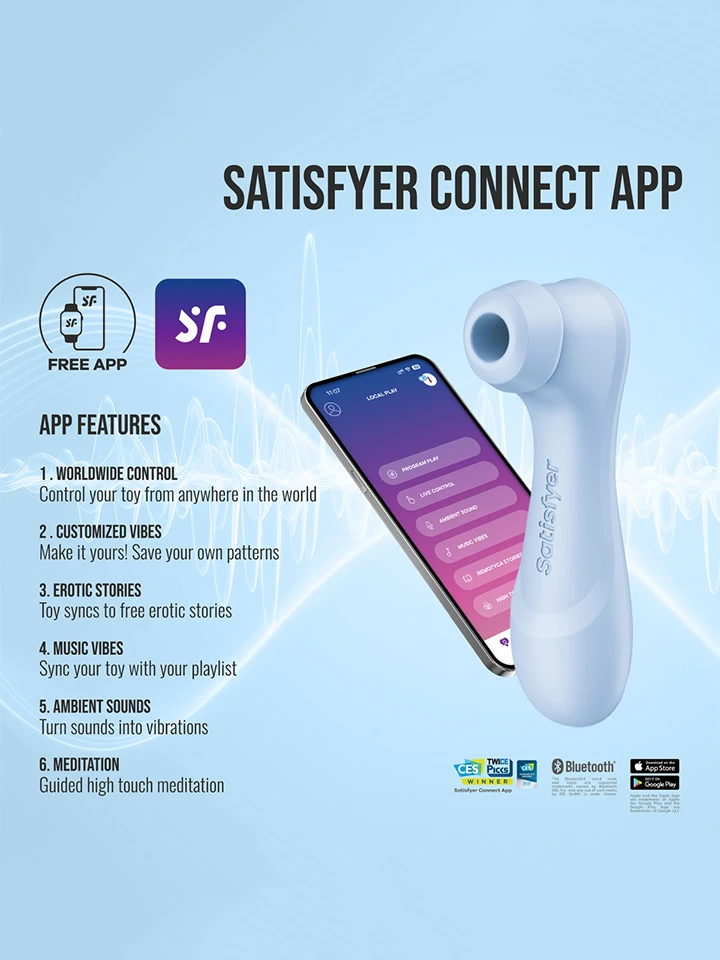 Satisfyer Pro 2 Generation 4 Serene Blue - Lufttrycksvibrator 4