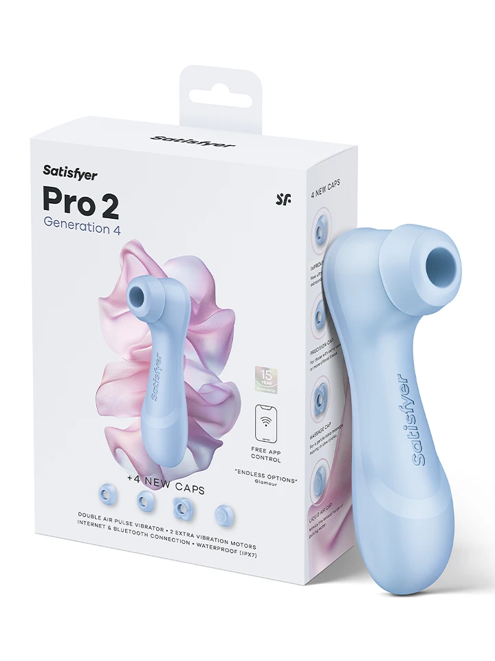 Satisfyer Pro 2 Generation 4 Serene Blue - Lufttrycksvibrator 7