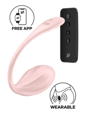 Satisfyer Ribbed Petal App Vibrator - Appstyrt vibrerande ägg 1
