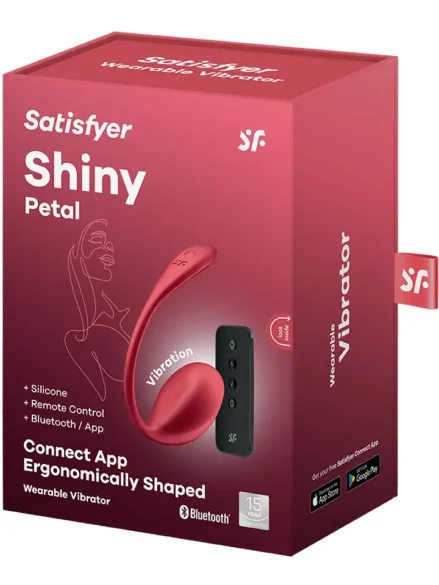 Satisfyer Shiny Petal Connect App Red - Appstyrt vibrerande ägg 5