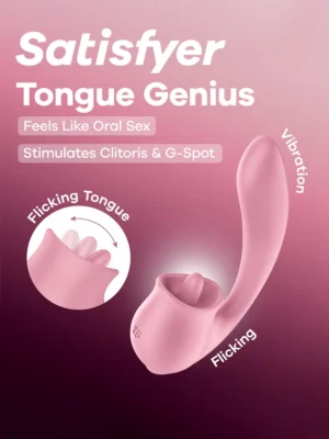 Satisfyer Tongue Genius Clitoral & G-Spot Stimulator - G-punktsvibrator 1