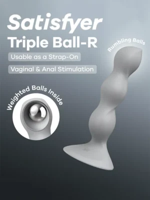 Satisfyer Triple Ball-R Weighted Dildo Grey - Analdildo 1