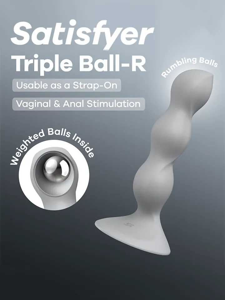 Satisfyer Triple Ball-R Weighted Dildo Grey - Analdildo 1