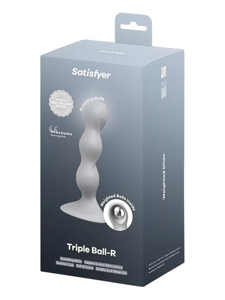 Satisfyer Triple Ball-R Weighted Dildo Grey - Analdildo 4