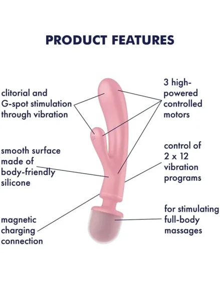 Satisfyer Triple Lover Pink - Magicwand / Massagewand 2